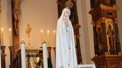 La Virgen de Fátima llegó de Portugal a Bogotá, Colombia.