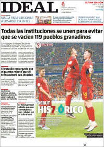 La Roja protagonista de las portadas de la prensa española