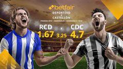 RC Deportivo vs. CD Castellón alineaciones, horario, TV, estadísticas y pronósticos