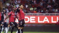 during the game Guadalajara vs Atlas, corresponding to twelfth round of the Torneo Apertura Grita Mexico A21 of the Liga BBVA MX, at Akron Stadium, on October 02, 2021.  &amp;lt;br&amp;gt;&amp;lt;br&amp;gt;  durante el partido Guadalajara vs Atlas, Co