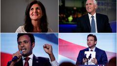 The seven Republican candidates who have chosen to make an appearance are to set out their stalls to be the party leader heading into the 2024 election.