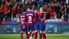 Barcelona put four past Getafe at Montjuïc and moved into second in the table.