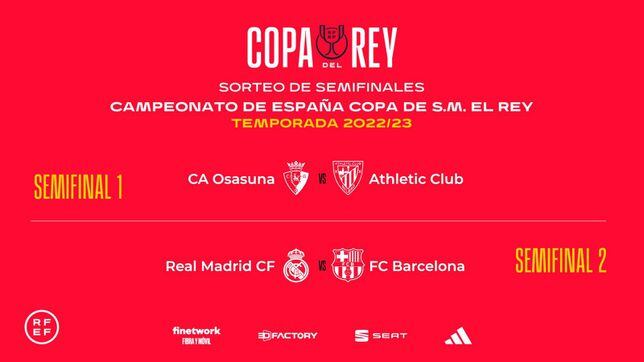 Copa del Rey 2022/23 semi-final draw: as it happened