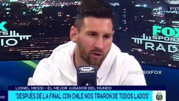 Messi explicó el impacto que le generó la final perdida en Chile