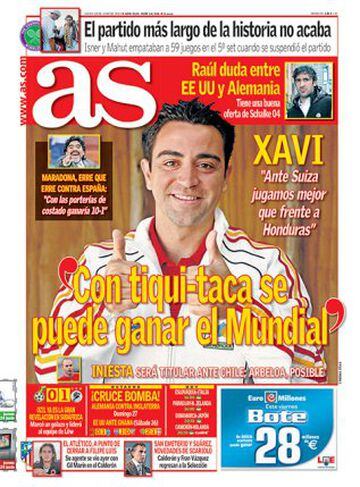 Xavi speaks to AS in June 2010 and assures that Spain can win World Cup South Africa with their passing game, and he was proved right.