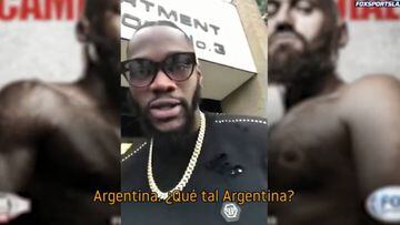 Wilder invita a los argentinos a ver su combate contra Fury