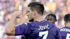 Jovic, en el últimos encuentro con la Fiorentina.