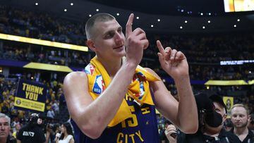 Two-time MVP winner Nikola Jokic finally made his NBA Finals debut and he sone in the Nuggets’ 104-90 win over the Heat.