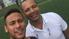 Neymar con su padre, Neymar Santos Jr.