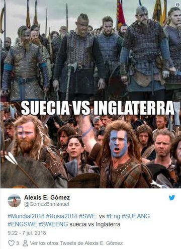 Los memes no se olvidan del Inglaterra vs Suecia