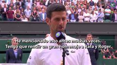 Djokovic agradece a Federer y Nadal por hacerlo mejor