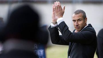 Henrik Larsson applauds during the first game of the season for his team Landskrona Bois, against Degerfors, in the Swedish second football league, Superettan, in Landskrona April 10 2010. Larsson played for teams such as Glasgow Celtics and Barcelona bef