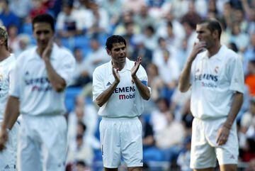 Madrid won the league in 2003. The ambition of the board led them to dispense with then coach Vincente del Bosque and captain Ferando Hierro because they weren't considered high-profile enough. Madrid entered a four-year run without titles after the Malag