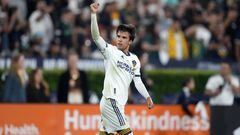 With an MLS-record crowd watching on at the Rose Bowl, Riqui Puig’s second-half winner gave the Galaxy victory over LAFC in Tuesday’s Los Angeles derby.