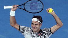 Tennis - Australian Open - Melbourne Park, Melbourne, Australia - 29/1/17  Switzerland&#039;s Roger Federer celebrates winning his Men&#039;s singles final match against Spain&#039;s Rafael Nadal. REUTERS/Jason Reed