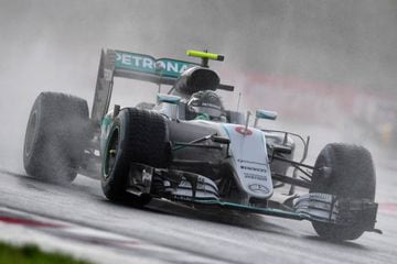 Rosberg during qualifying at the Hungaroring circuit on Saturday.