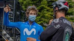 El ciclista del Movistar Iv&aacute;n Garc&iacute;a Cortina, durante la jornada de descanso del Tour de Francia 2021 en Andorra.