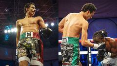 Rafael Espinoza previo a una pelea de box.