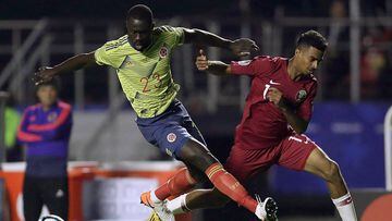 Davinson S&aacute;nchez durante el partido entre Colombia y Qatar por la Copa Am&eacute;rica Brasil 2019.