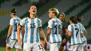 Partido de Copa América Femenina entre Argentina y Perú.