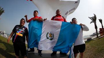 Bandera de Guatemala lució en la grada durante juego de Francia