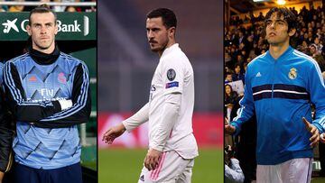 Bale, Hazard y Kak&aacute;, con el Real Madrid. 