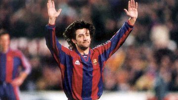 Bakero también fue jugador del Barcleona, donde conquistó la Champions League en 1992