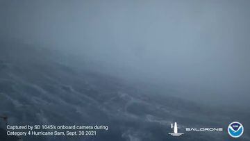 Meten un dron dentro de un huracán sobre el Atlántico
