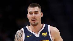 DENVER, COLORADO - JANUARY 10:  Juancho Hernangomez #41 of the Denver Nuggets plays the Los Angeles Clippers at the Pepsi Center on January 10, 2019 in Denver, Colorado. NOTE TO USER: User expressly acknowledges and agrees that, by downloading and or usin