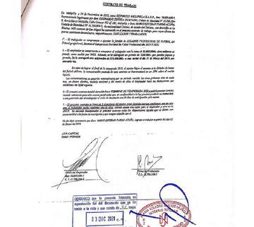Contrato de Mario Pardo.