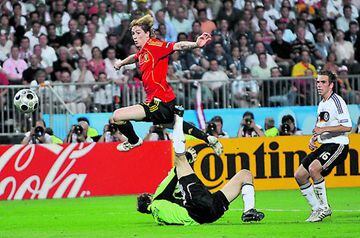 Life changing | Spain's Fernando Torres scores the opening goal past Germany's Jens Lehamnn during the Euro 2008 final in Vienna.