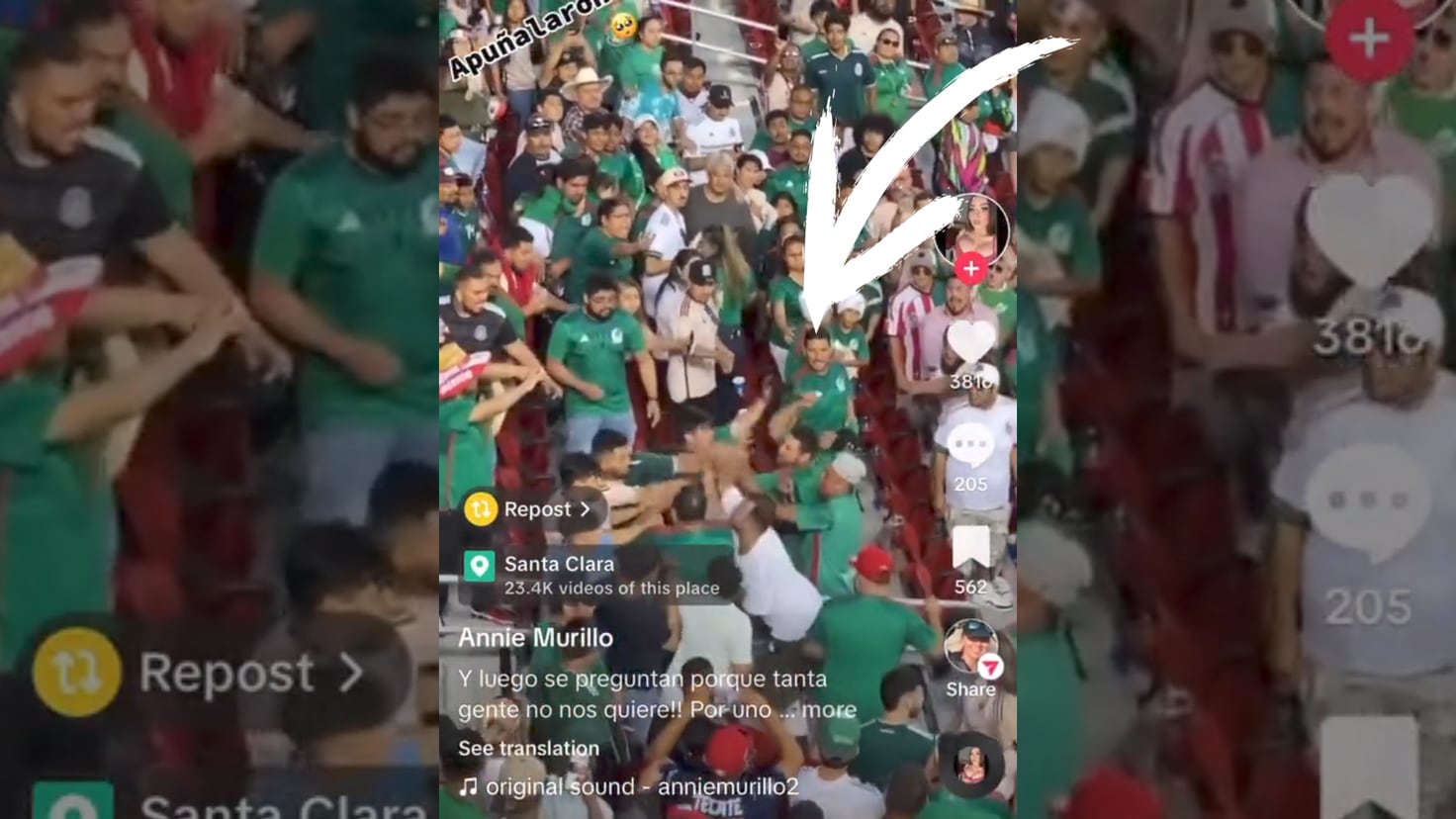 Video Man stabbed during brawl at Mexico vs Qatar game AS USA