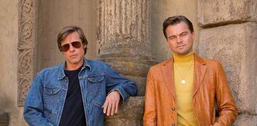 Brad Pitt y Leonardo DiCaprio, durante el rodaje de Once upon a time in Hollywood.