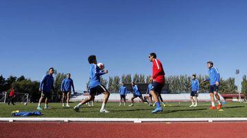 Fuenlabrada hard at work ahead of tonight's Cup clash with Real Madrid