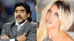 Im&aacute;genes de Diego Armando Maradona y de Wanda Nara.