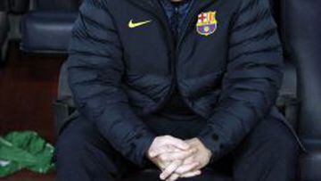 El segundo entrenador del Barcelona, Jordi Roura durante el partido de la vig&eacute;simo primera jornada de Liga de Primera Divisi&oacute;n disputado esta noche en el Camp Nou de Barcelona. 