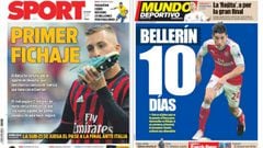 Portadas de los diarios Sport y Mundo Deportivo del d&iacute;a 27 de junio de 2017.