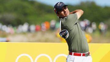 RIO DE JANEIRO, BRAZIL - AUGUST 13:  Felipe Aguilar of Chile hits his tee shot on the ninth hole during the third round of the golf on Day 8 of the Rio 2016 Olympic Games at the Olympic Golf Course on August 13, 2016 in Rio de Janeiro, Brazil.  (Photo by Scott Halleran/Getty Images)