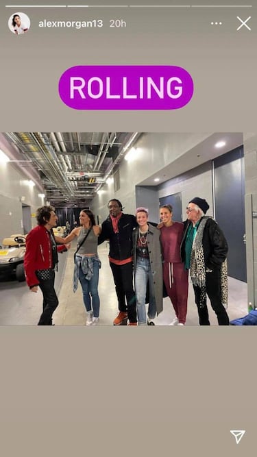 Alex Morgan, Carli Lloyd y Megan Rapinoe conocen a los Rolling Stones