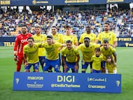 Once del Cádiz CF ante el Málaga.
