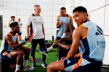 Mbappé entrenando en Valdebebas.