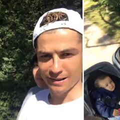 Cristiano muestra su paseo matinal con Georgina y sus tres hijos pequeños