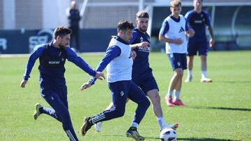 Entrenamiento de Osasuna en Tajonar.