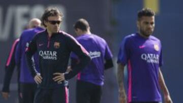 El entrenador del FC Barcelona, Luis Enrique Martínez, durante un entrenamiento.