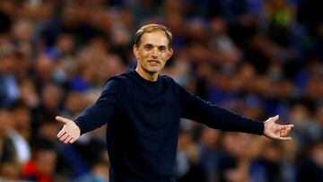 FILE PHOTO: Soccer Football - European Super Cup - Chelsea v Villarreal - Windsor Park, Belfast, Northern Ireland - August 11, 2021 Chelsea manager Thomas Tuchel reacts Action Images via Reuters/Jason Cairnduff/File Photo