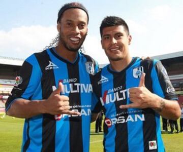 Patricio Rubio fue compañero de Ronaldinho en su corto paso por el Querétaro de México.