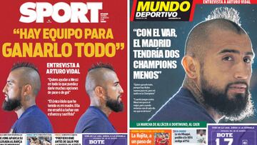 Portadas de &#039;Sport&#039; y &#039;Mundo Deportivo&#039; del viernes 24 de agosto de 2018.