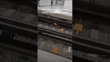 Vídeo: Captan pequeño incendio en vías de la estación Moctezuma de la Línea 1 del Metro