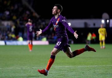 Phil Foden celebrates his debut goal for City.