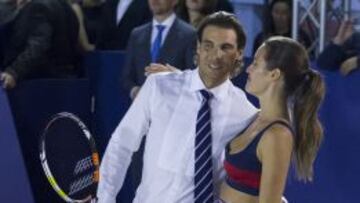 Rafa Nadal junto a Malena Costa en el acto de Tommy Hilfiger en Madrid. 